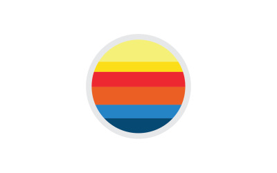 Logotipo de sol simple vector versión 30