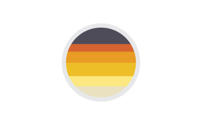 Logotipo del sol versión vectorial simple 32