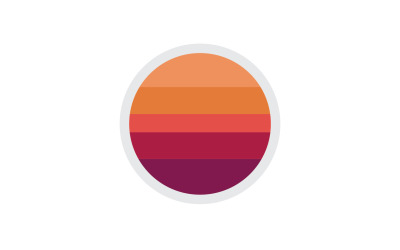 Logotipo del sol versión vectorial simple 47