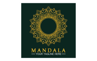 Mandala decoration in ethnic oriental doodle ornament version 13