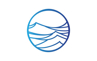 Dalga daire logo vektör versiyonu 6