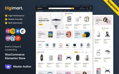 DigiMart – Магазин цифровой и электроники Elementor WooCommerce