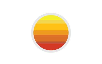 Logotipo del sol versión vectorial simple 54