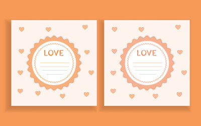 Pack of beautiful wedding cards with hearts,