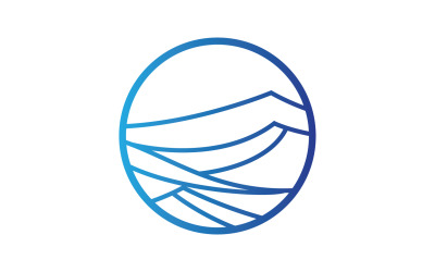 Wave circle logo vector version 22