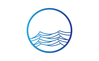 Wave circle logo vector version 28