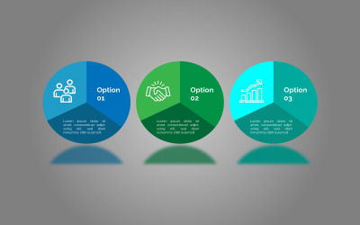 Cirkel stil 3 steg vektor eps infographic element design.