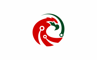 Eagle technologie logo sjabloon