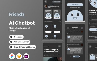 Friendz – aplikacja mobilna AI Chatbot