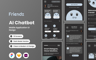 Friendz - mobilní aplikace AI Chatbot