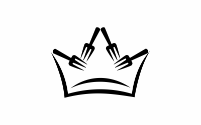 modello di logo della linea king degli alimenti
