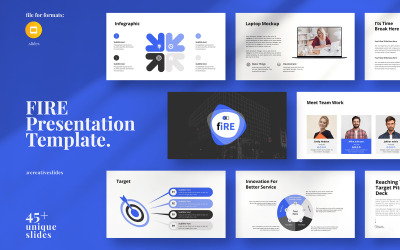 Modelo de apresentação do Google Slides Fire