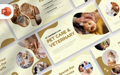 Plantilla de PowerPoint - cuidado de mascotas y veterinaria