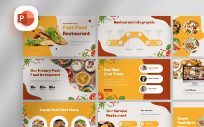 PowerPoint-Vorlage für Fast-Food-Restaurants