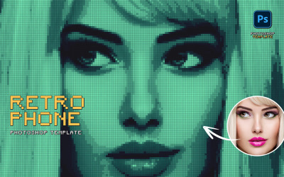 Retro Phone Photo Template