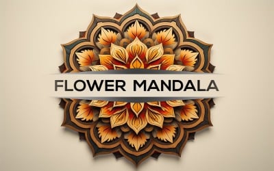 Buntes Vintage-Mandala | Zeichen-Mandala-Design | Mandala-Identitätsdesign