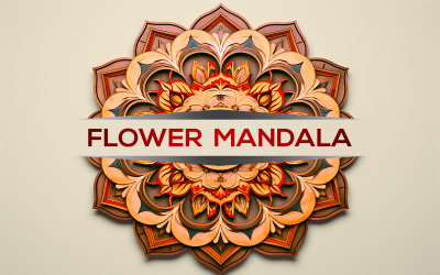 Design mandala colorato | segno mandala mockup | disegno del modello di mandala