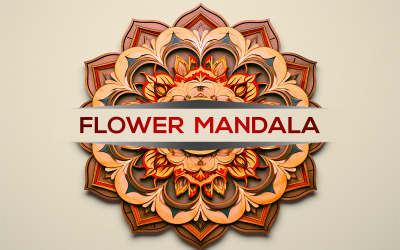 Färgglad mandala design | tecken mandala mockup | mandala mockup design