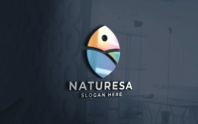 Modello di logo professionale Naturesa