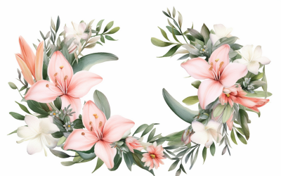 Aquarell-Blumensträuße, Illustrationshintergrund 67