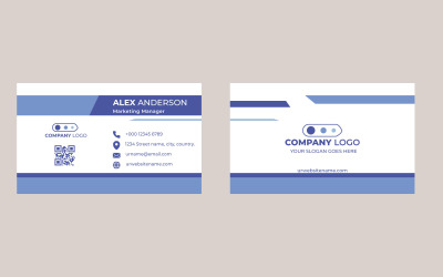 Бесплатный дизайн шаблона корпоративной визитки