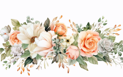 Akvarell blombuketter, illustration bakgrund 48