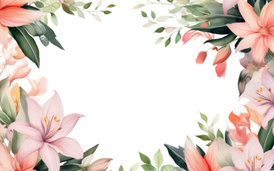 Watercolor Flowers Bouquets, illustration background 63