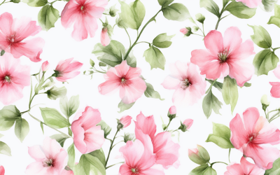 Watercolor Flowers Bouquets, illustration background 71