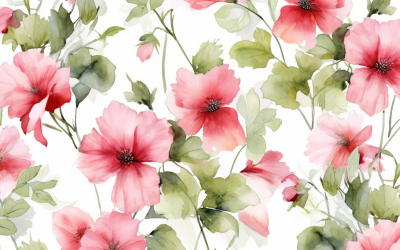 Watercolor Flowers Bouquets, illustration background 72