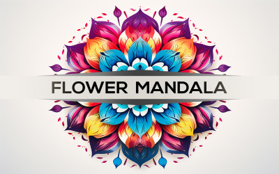 Blommig mandala | färgglad mandala design | blommig blomma | färgglad blomsterkonst