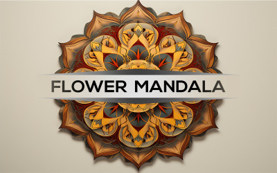 Conception de mandala de signe | Conception de mandalas haut de gamme | mandala de fleurs colorées