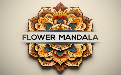 Disegno mandala floreale | Design mandala premium | mandala di fiori colorati art