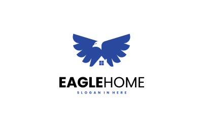 Einfaches Eagle Home Logo Templete