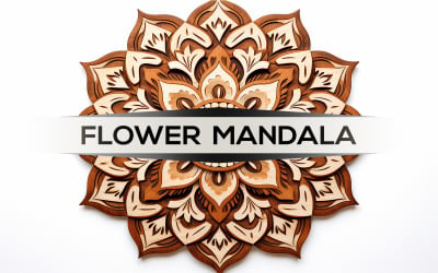 Mandala-Design aus Holz | Blumenmandala | 3D-Mandala aus Holz