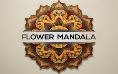 Sign mandala design | Premium mandala design | colorful flower mandala