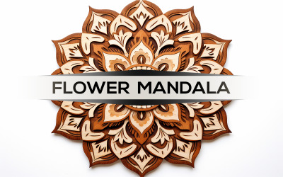 Trä mandala design | blommandala | 3d trä mandala