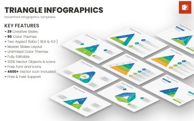 Треугольник Инфографика Шаблоны презентаций PowerPoint