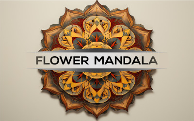 Zeichen-Mandala-Design | Premium-Mandala-Design | buntes Blumenmandala