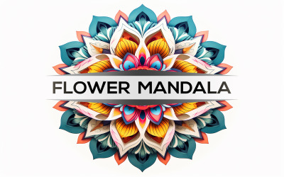 Buntes Blumenmandala | buntes Mandala-Design | bunte Blume | bunte Blumenkunst