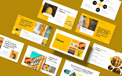 Levendige creatieve zakelijke bureaupresentatie Google Slides-sjabloon