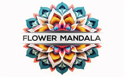 Mandala di fiori colorati | disegno mandala colorato | fiore colorato | arte floreale colorata
