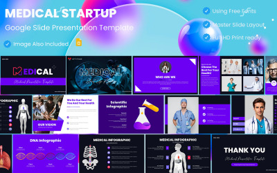 Medical Start-up Google Slide Presentation Mall