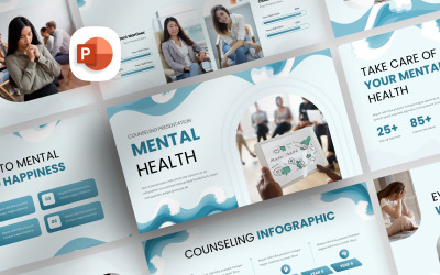 Mentális egészségügyi tanácsadás PowerPoint sablon