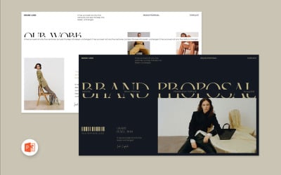 Modello di layout PowerPoint per proposta di marca