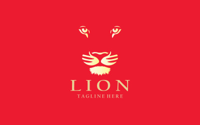 Modello di progettazione del logo del volto di leone V9