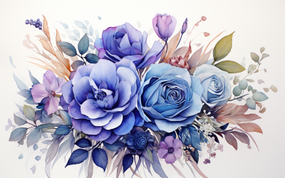 Akvarell blombuketter, illustration bakgrund 153