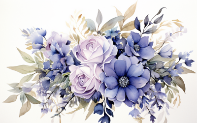 Akvarell blombuketter, illustration bakgrund 156