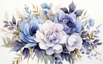 Akvarell blombuketter, illustration bakgrund 159
