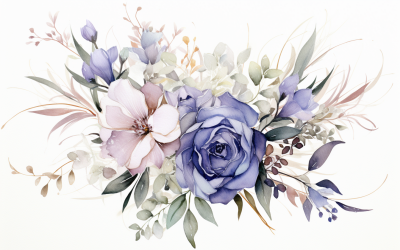 Akvarell blombuketter, illustration bakgrund 163