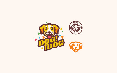 Köpek Maskot Karikatür Logo Stili 1